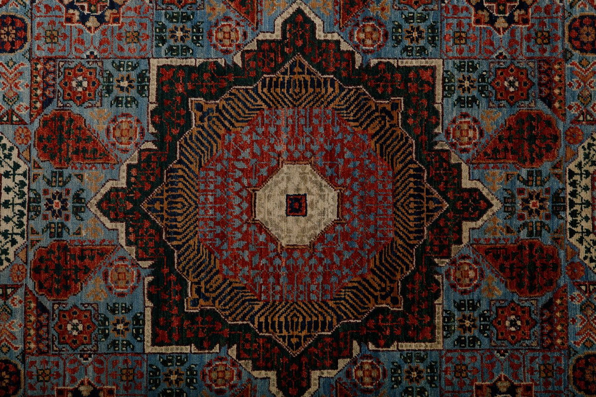 3x16 Blue and Multicolor Turkish Tribal Runner