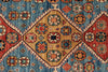 5x8 light Blue and Ivory Anatolian Traditional Rug