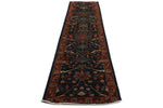 3x12 Navy and Red Anatolian Traditional Runner
