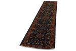 3x12 Navy and Red Anatolian Traditional Runner
