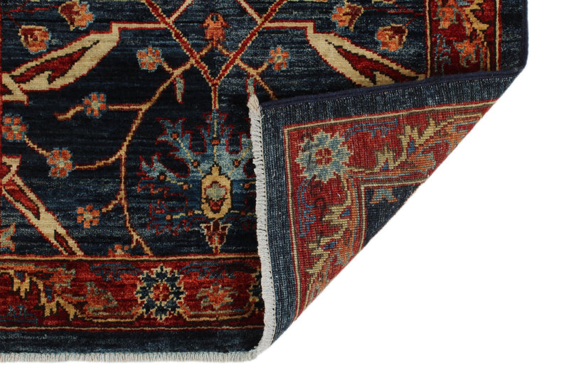 3x12 Navy and Red Anatolian Traditional Runner