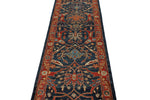 3x12 Navy and Red Anatolian Traditional Runner