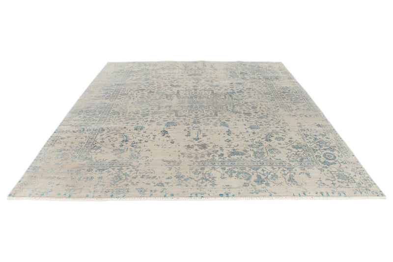 8x10 Gray and Blue Modern Contemporary Rug
