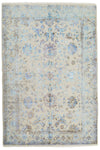 6x9 Gray and Blue Modern Contemporary Rug