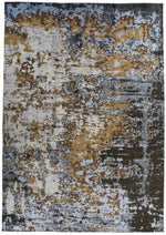 14x20 Gray and Blue Modern Contemporary Rug