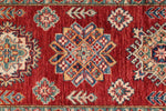 3x38 Red and Ivory Kazak Tribal Runner