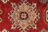 3x38 Red and Ivory Kazak Tribal Runner