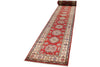 3x38 Red and Ivory Kazak Tribal Runner