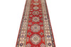 3x38 Red and Ivory Kazak Tribal Runner