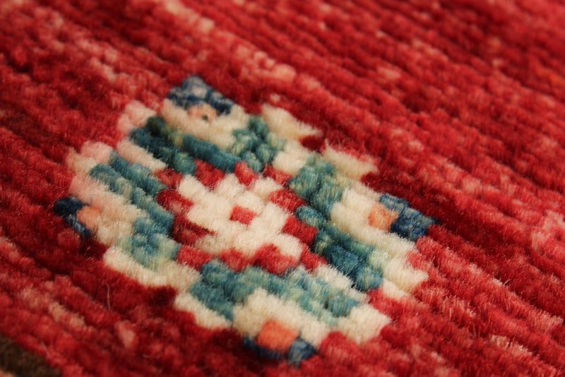 3x16 Red and Multicolor Kazak Tribal Runner