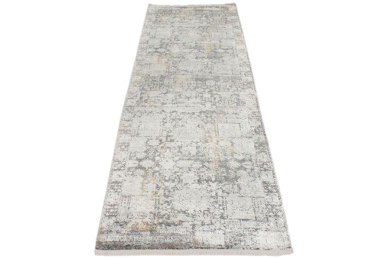 3x10 Ivory and Gray Turkish Antep Runner