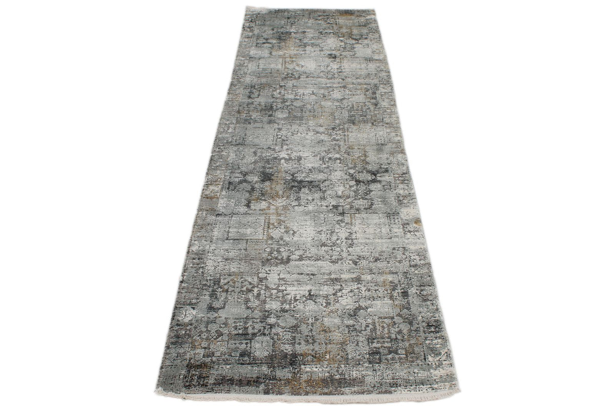3x10 Ivory and Gray Turkish Antep Runner