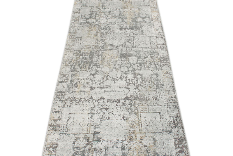3x10 Ivory and Gray Turkish Antep Runner
