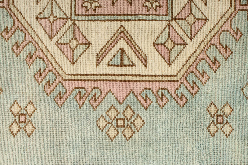 7x11 Pink and Ivory Turkish Milas Rug