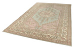 7x11 Pink and Ivory Turkish Milas Rug