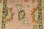 4x6 Pink and Ivory Turkish Oushak Rug