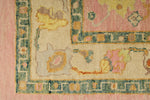 4x6 Pink and Ivory Turkish Oushak Rug