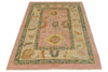 4x6 Pink and Ivory Turkish Oushak Rug