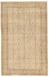 6x9 Ivory and Brown Turkish Traditional Rug