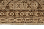 6x9 Ivory and Brown Turkish Traditional Rug