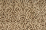 6x9 Ivory and Brown Turkish Traditional Rug