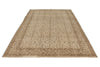 6x9 Ivory and Brown Turkish Traditional Rug