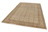6x9 Ivory and Brown Turkish Traditional Rug