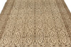 6x9 Ivory and Brown Turkish Traditional Rug