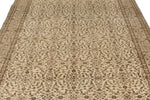 6x9 Ivory and Brown Turkish Traditional Rug