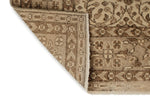 6x9 Ivory and Brown Turkish Traditional Rug