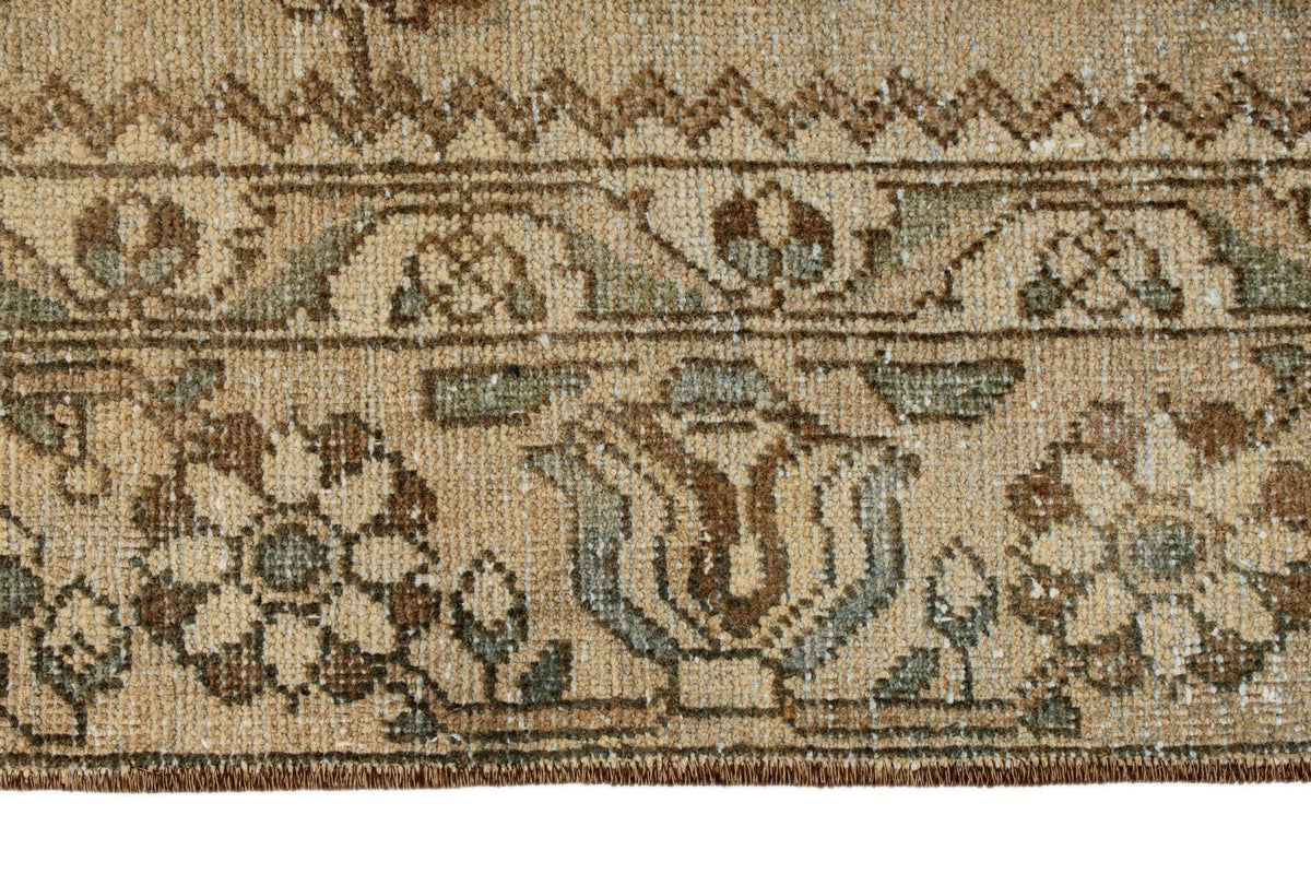 7x9 Beige and Brown Persian Rug