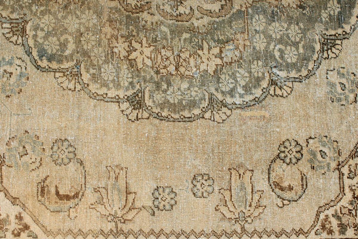7x9 Beige and Brown Persian Rug
