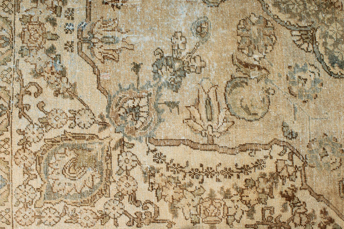 7x9 Beige and Brown Persian Rug