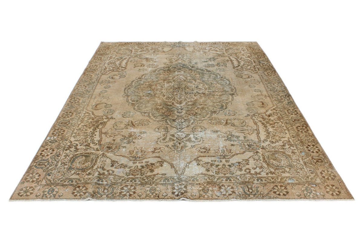 7x9 Beige and Brown Persian Rug