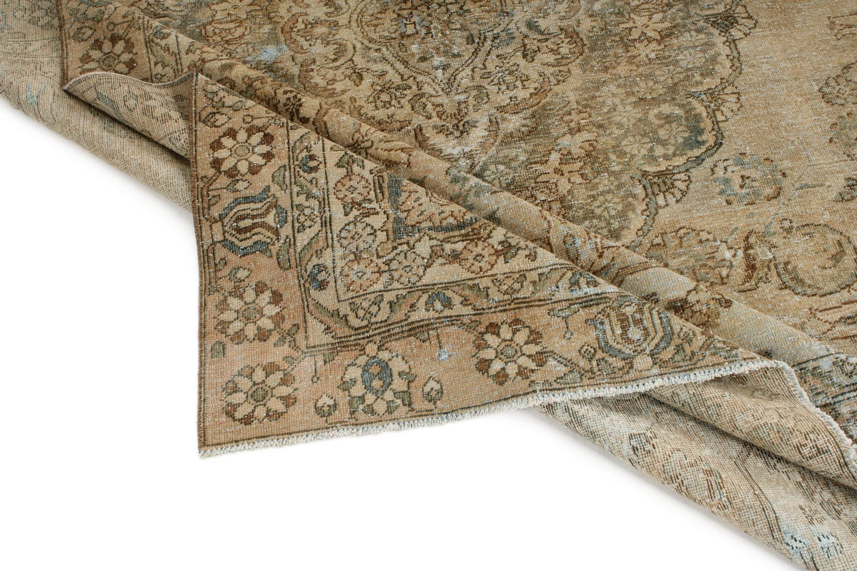 7x9 Beige and Brown Persian Rug