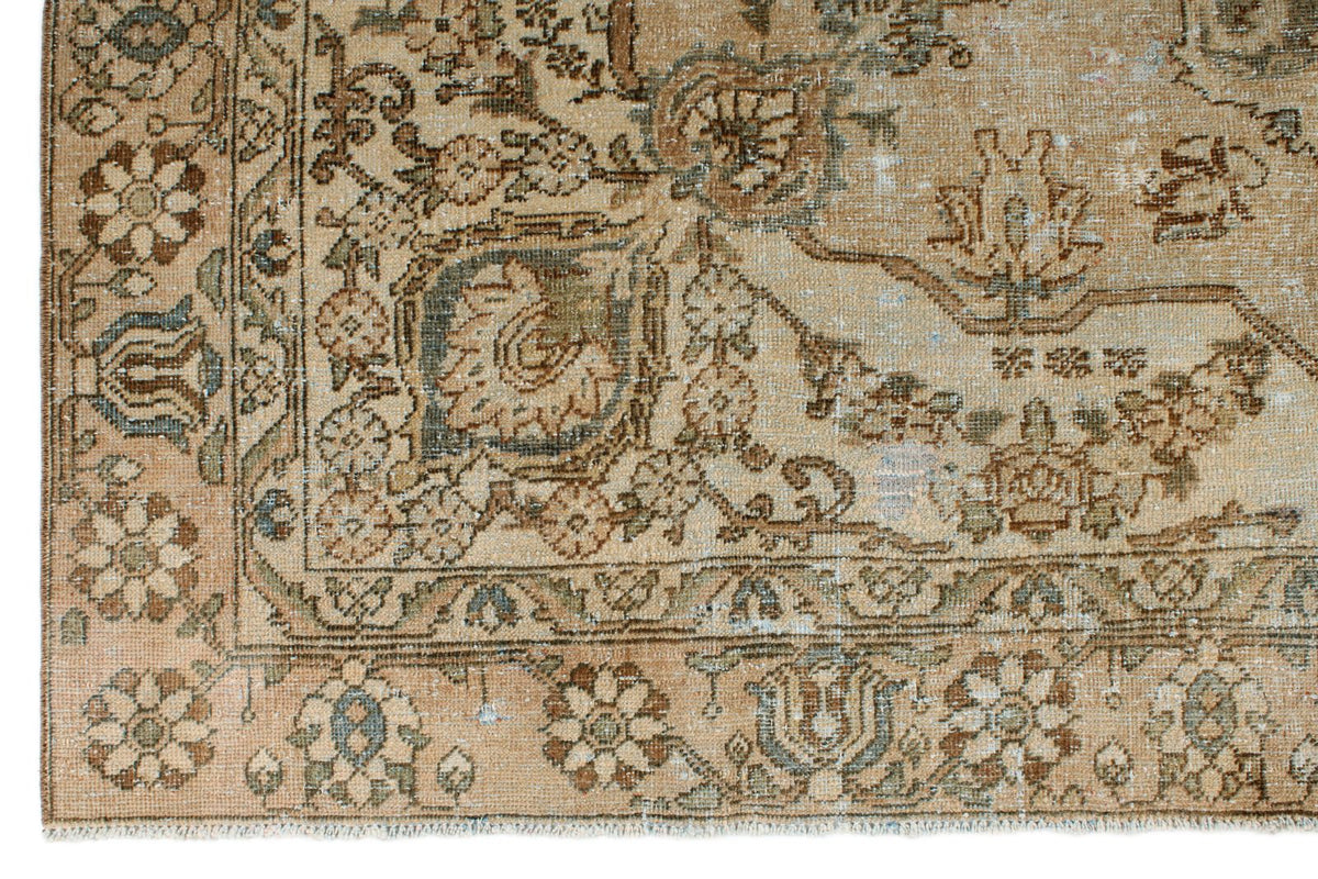 7x9 Beige and Brown Persian Rug