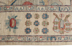 10x14 Ivory and Multicolor Turkish Oushak Rug