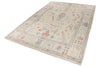 10x14 Ivory and Multicolor Turkish Oushak Rug