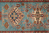 3x20 Light Blue and Ivory Kazak Tribal Rug