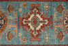 3x20 Light Blue and Ivory Kazak Tribal Rug