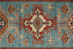 3x20 Light Blue and Ivory Kazak Tribal Rug