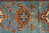3x20 Light Blue and Ivory Kazak Tribal Rug