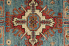 3x20 Light Blue and Ivory Kazak Tribal Rug