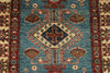 3x20 Light Blue and Ivory Kazak Tribal Rug