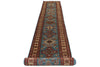 3x20 Light Blue and Ivory Kazak Tribal Rug