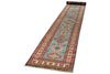3x20 Light Blue and Ivory Kazak Tribal Rug