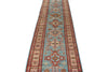 3x20 Light Blue and Ivory Kazak Tribal Rug