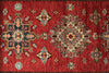 3x27 Red and Ivory Kazak Tribal Runner