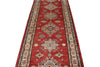 3x27 Red and Ivory Kazak Tribal Runner