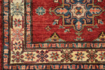 3x27 Red and Ivory Kazak Tribal Runner